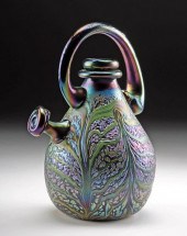 PAUL COUNTS ART GLASS TEAPOT S