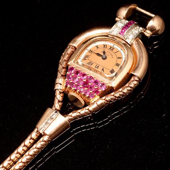 Paul Ditisheim Art Deco style 14K