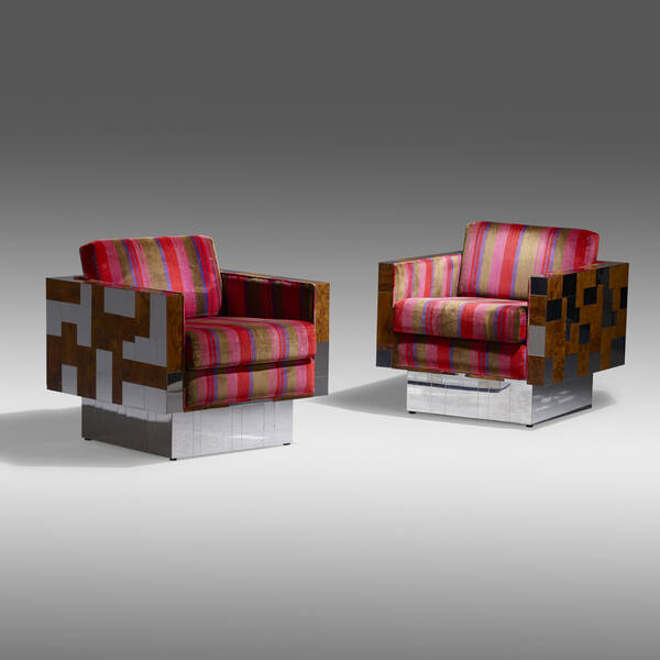 Paul Evans. Cityscape cube swivel