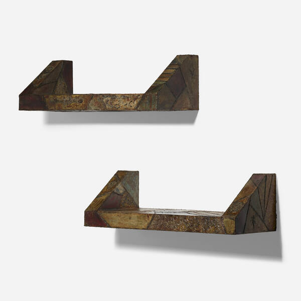 Paul Evans. Wall-hanging shelves,