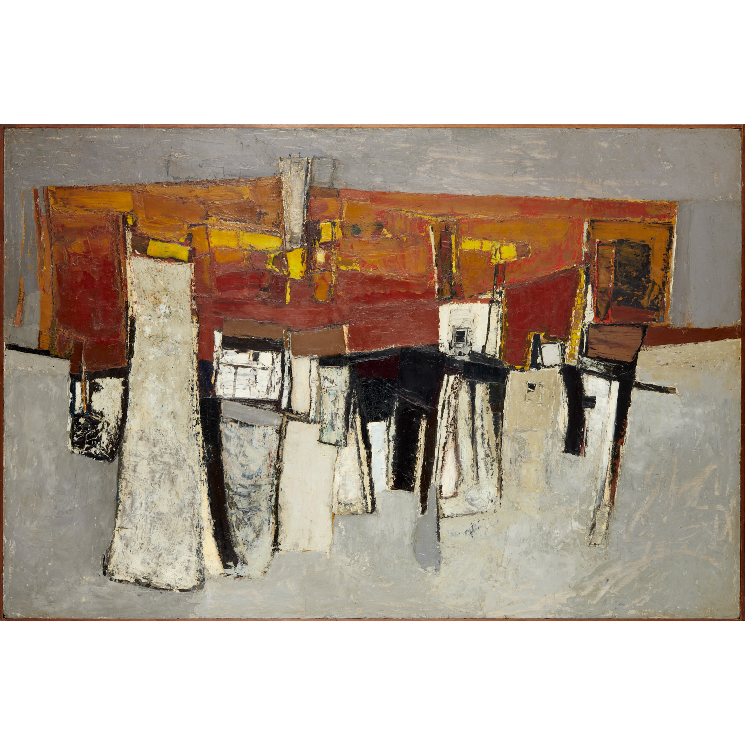 PAUL FEILER, LARGE OIL ON BOARD,