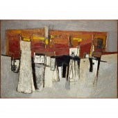 PAUL FEILER, LARGE OIL ON BOAR