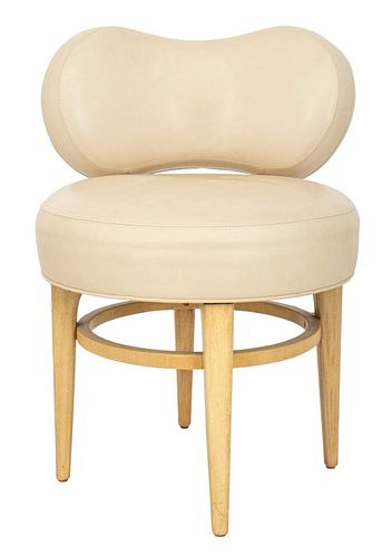 PAUL FRANKL ATTR. LEATHER SWIVEL