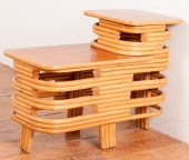 PAUL FRANKL RATTAN STEP SIDE T