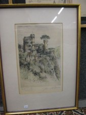 Paul Geissler etching castle s