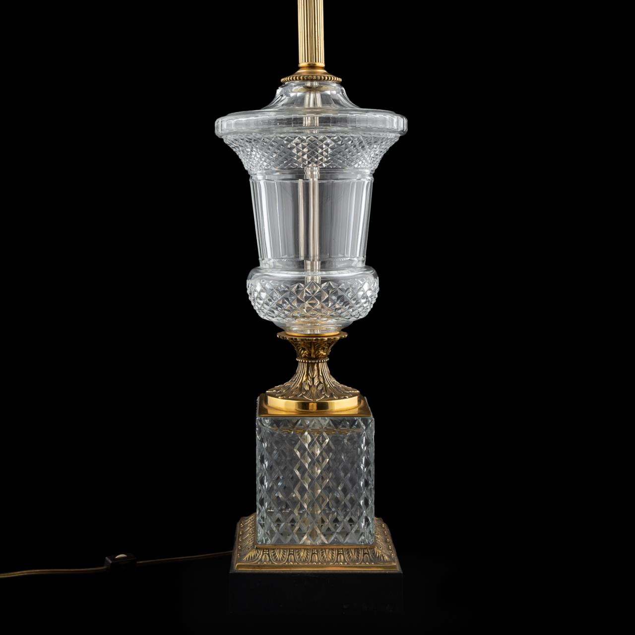 PAUL HANSON CRYSTAL & BRASS URN