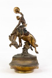 PAUL HERZEL BRONZE CLAD FIGURA