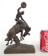 Paul Herzel bronze statue of a