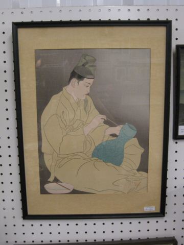 Paul Jacoulet Woodblock ''Le Maitre