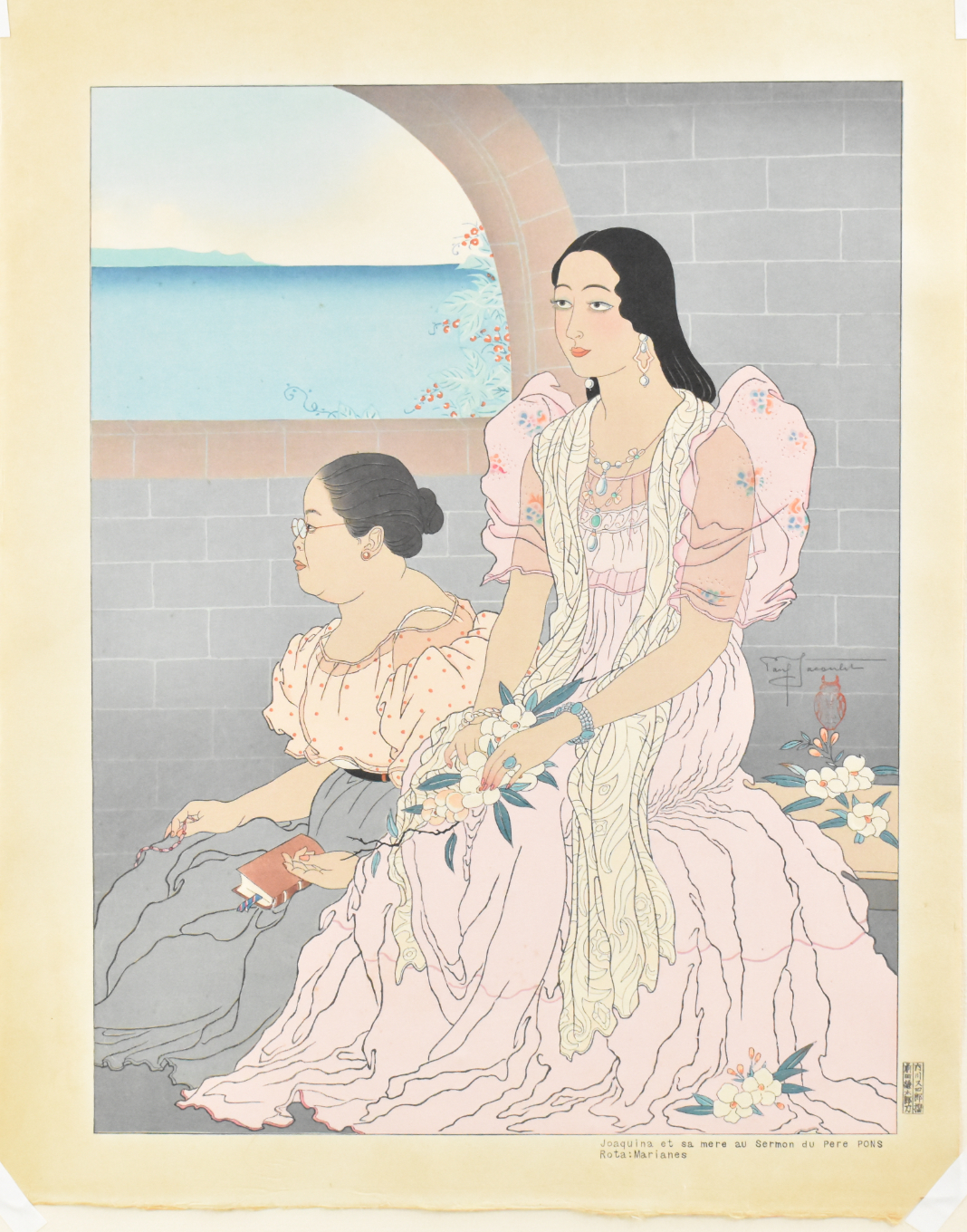 PAUL JACOULET WOODBLOCK PRINT OF