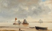 PAUL JEAN CLAYS, OIL, SAILBOAT