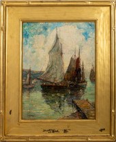 PAUL KING "FISHING BOATS, BRIT