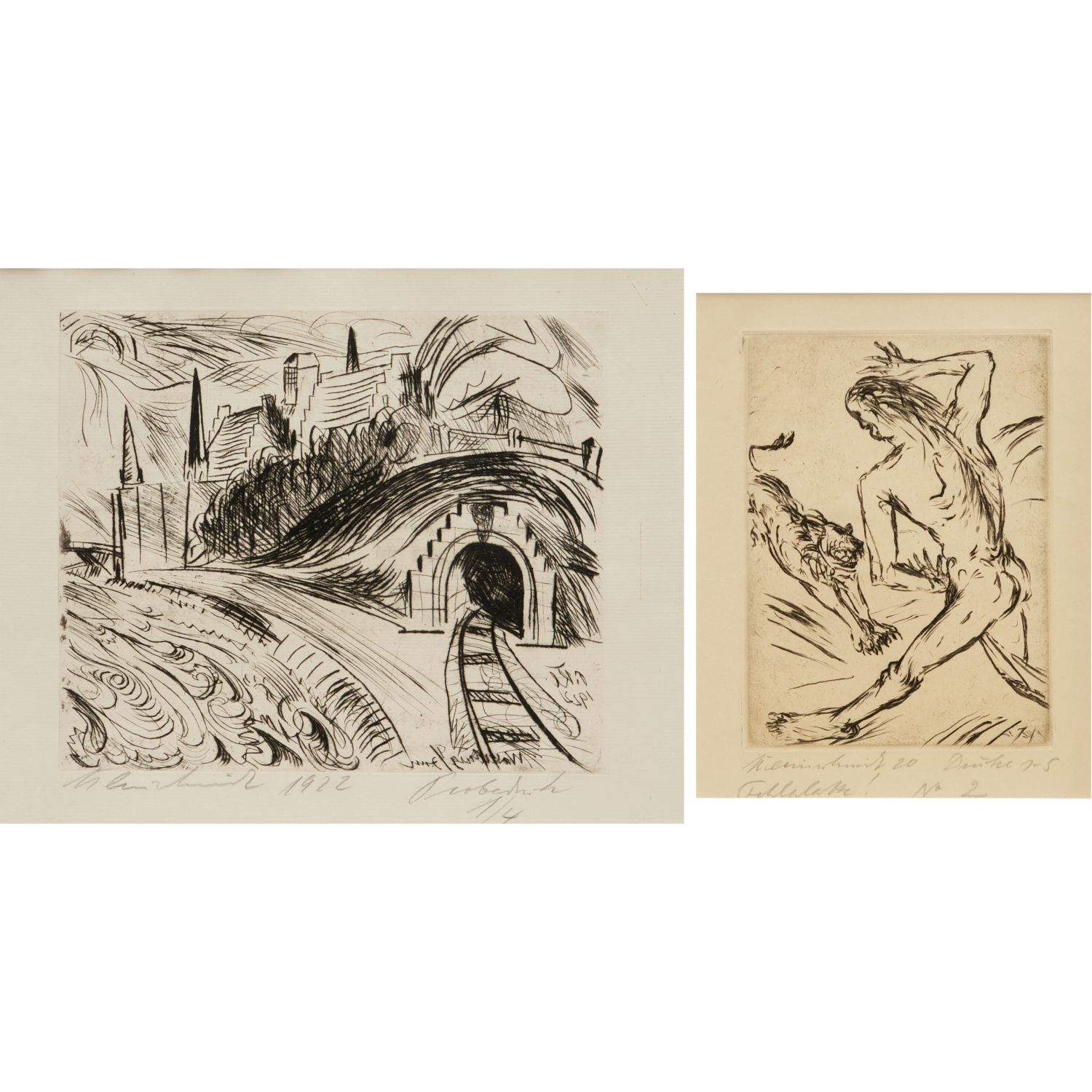 PAUL KLEINSCHMIDT, (2) ETCHINGS