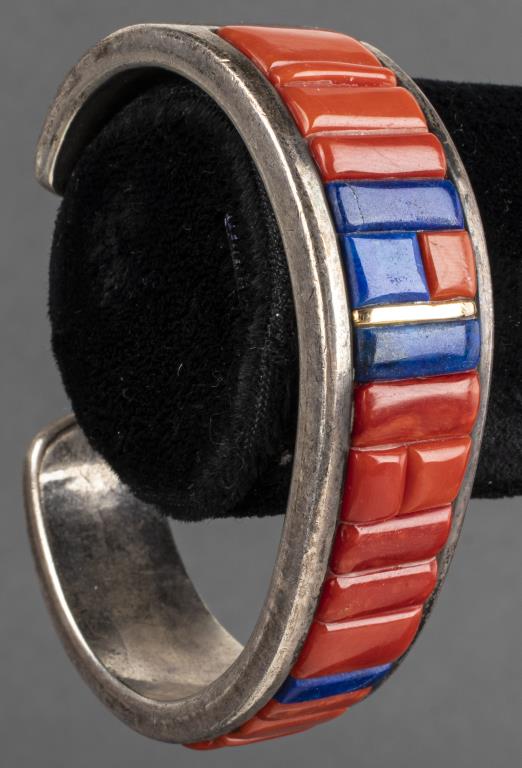 PAUL LIVINGSTON SILVER/14K LAPIS