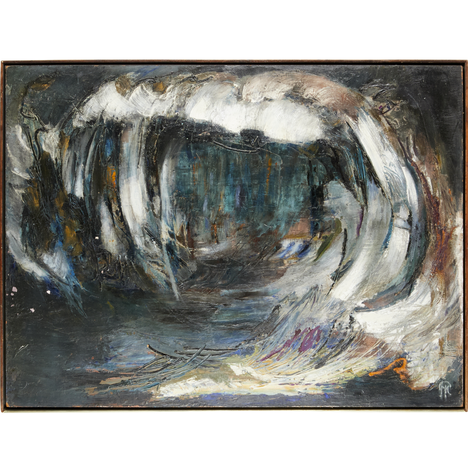 PAUL MANES, LARGE OIL ON