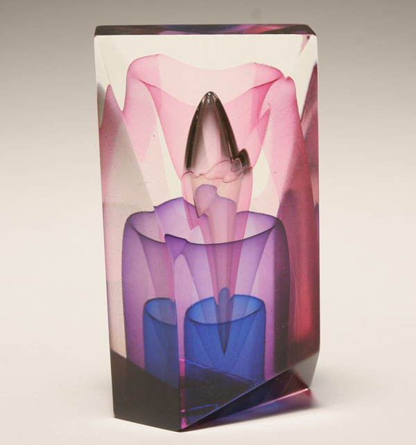 Paul Manners pink to blue glass