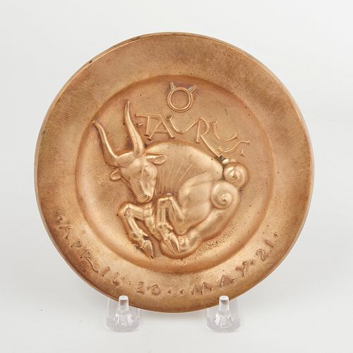 PAUL MANSHIP BRONZE TAURUS ZODIAC