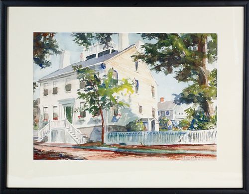 PAUL MORRIS NANTUCKET WATERCOLOR ON