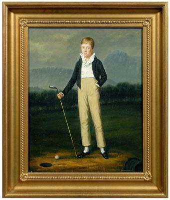 Paul Musin golf painting, young