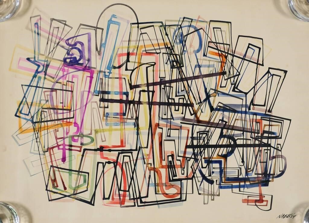 PAUL NABB INK DRAWING