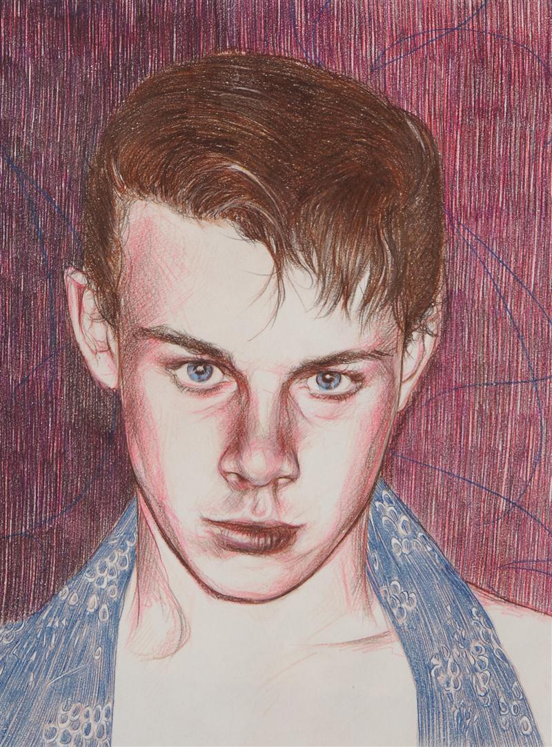 PAUL P.: PORTRAIT Colored pencil on