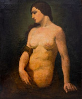 PAUL R. MELTSNER SEATED NUDE W