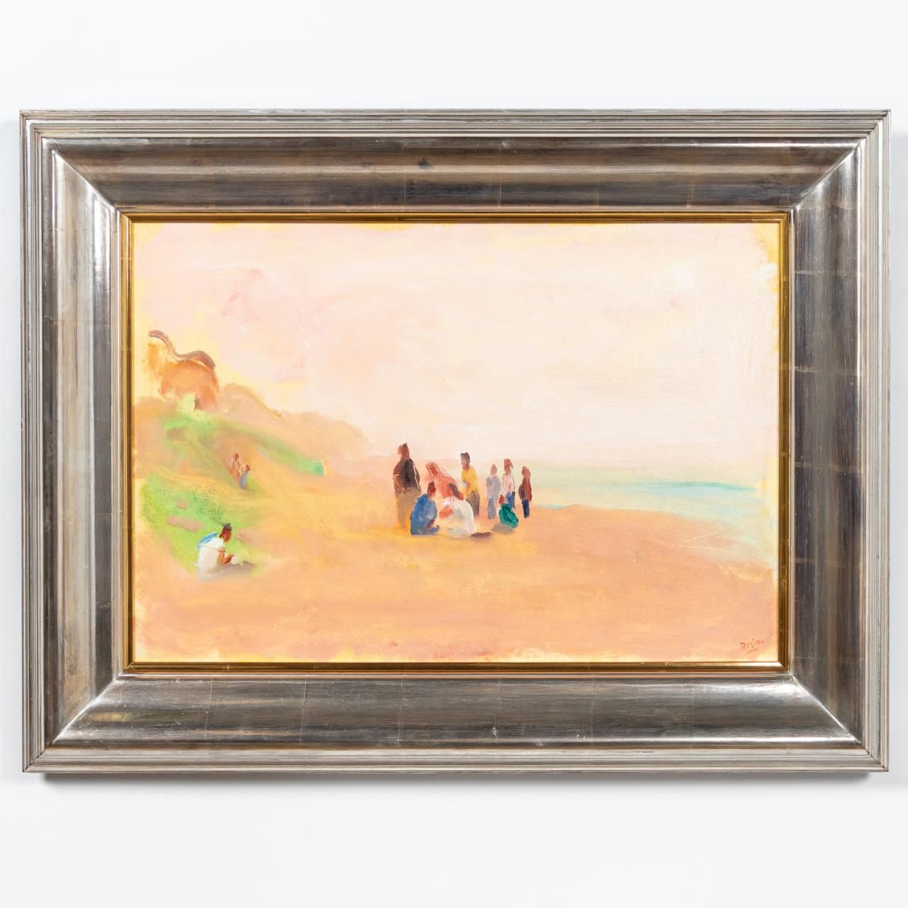 PAUL RESIKA, BEACH SCENE, FRAMED