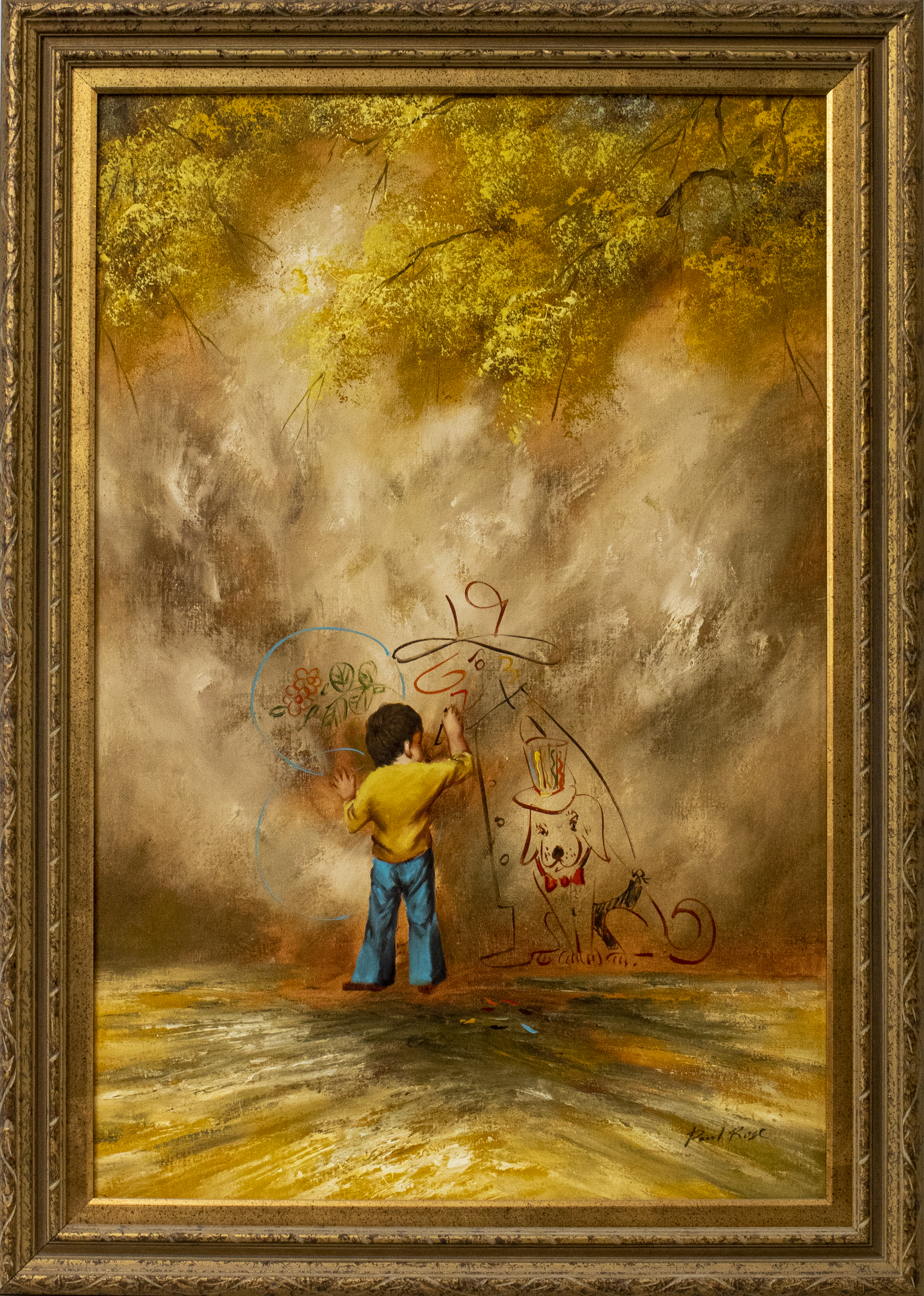 PAUL ROSE BOY PAINTING OIL ON