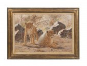 PAUL ROSE, "CHEETAH CUBS," OIL