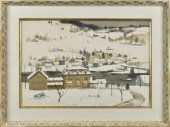 PAUL SAMPLE WATERCOLOR, WINTER
