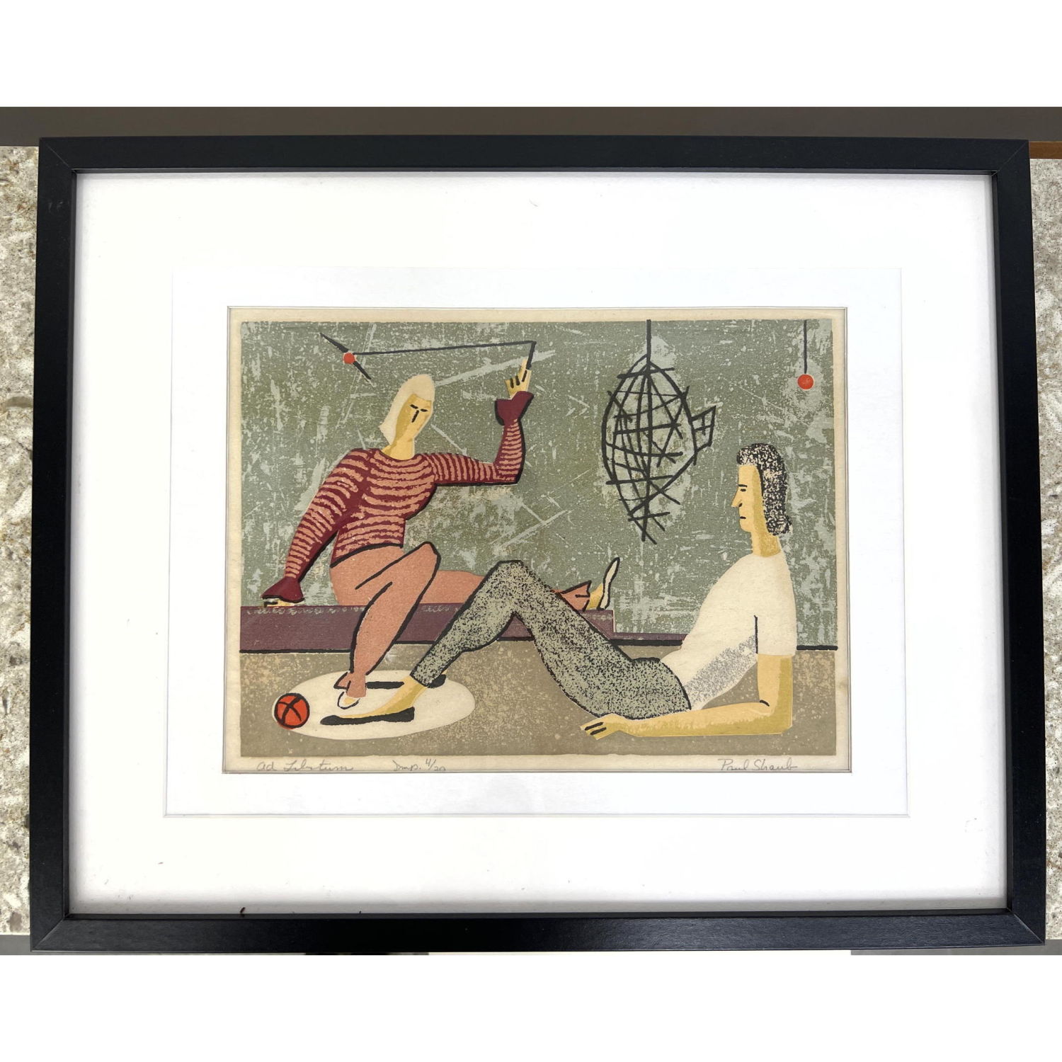 PAUL SHAUB Etching Print. 4/20 Ad