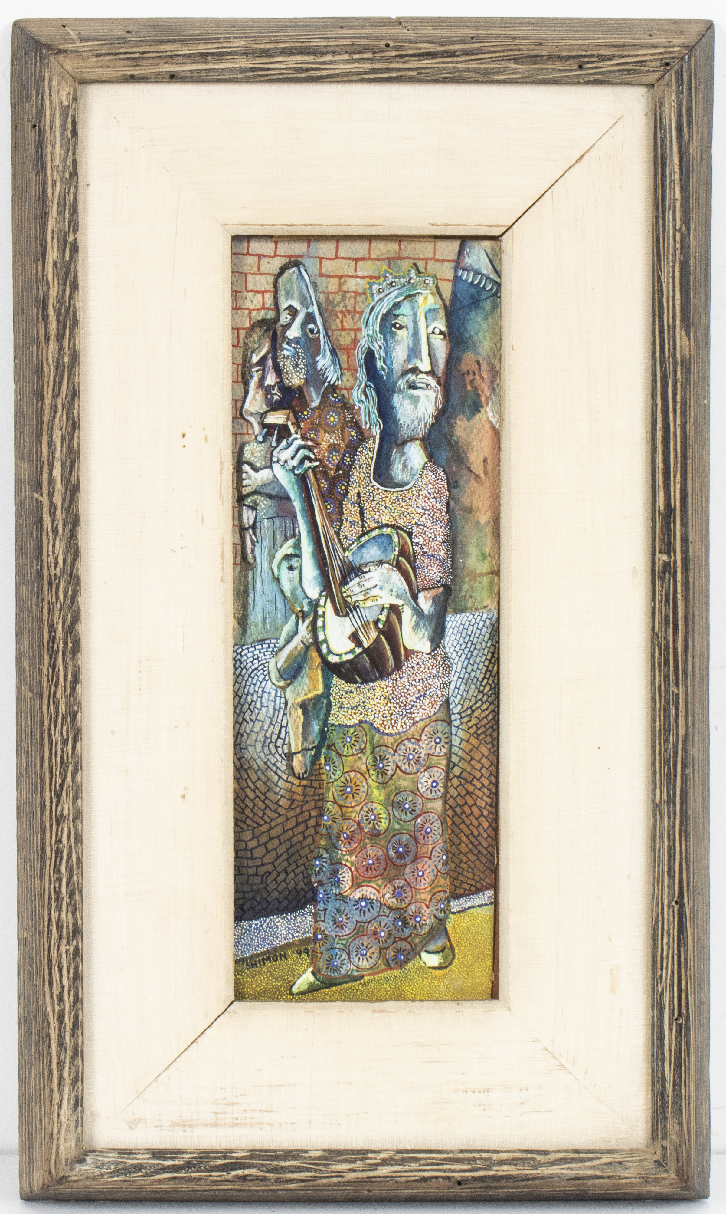 PAUL SHIMON JUDAICA GOUACHE ON