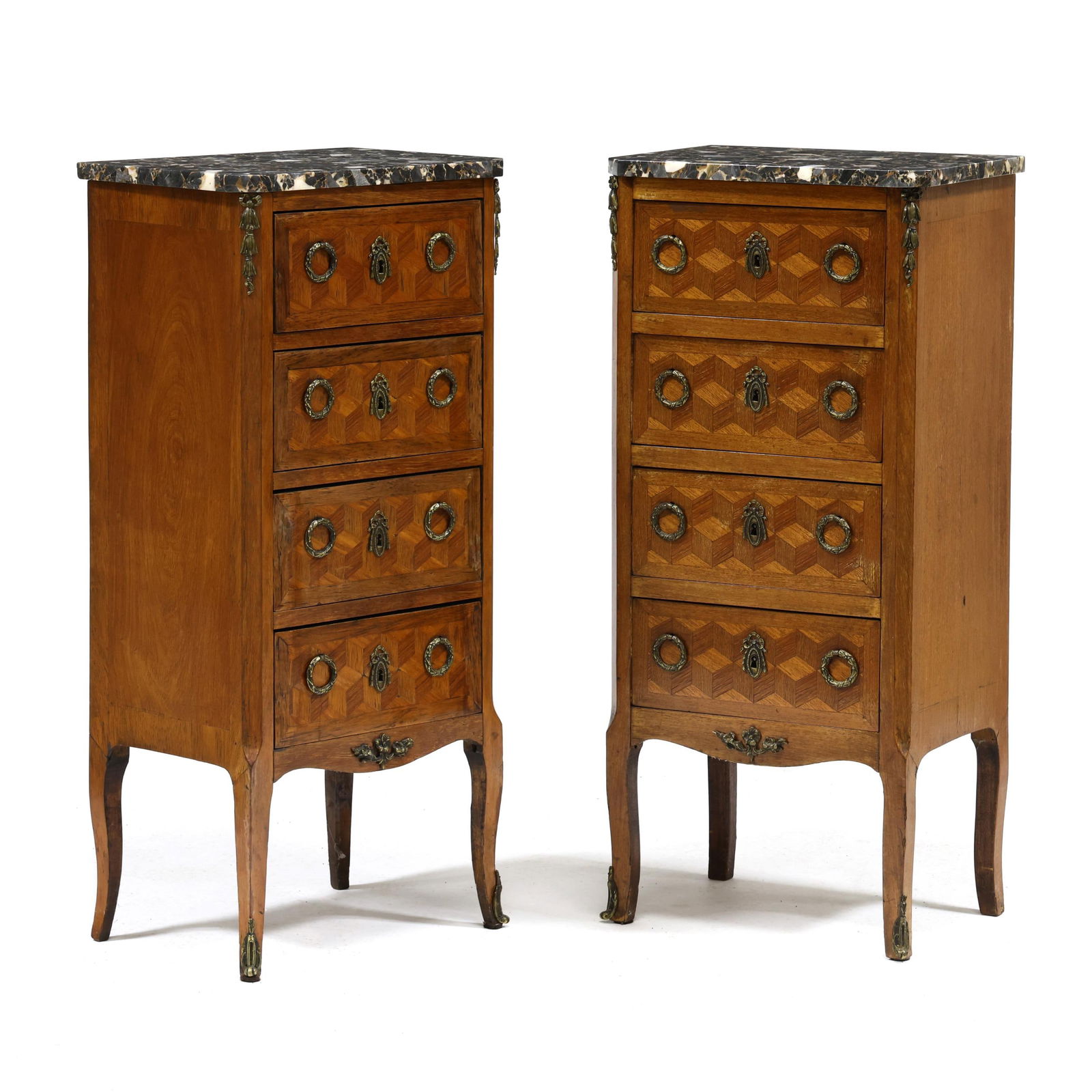 PAUL SORMANI, PAIR OF FRENCH MARBLE