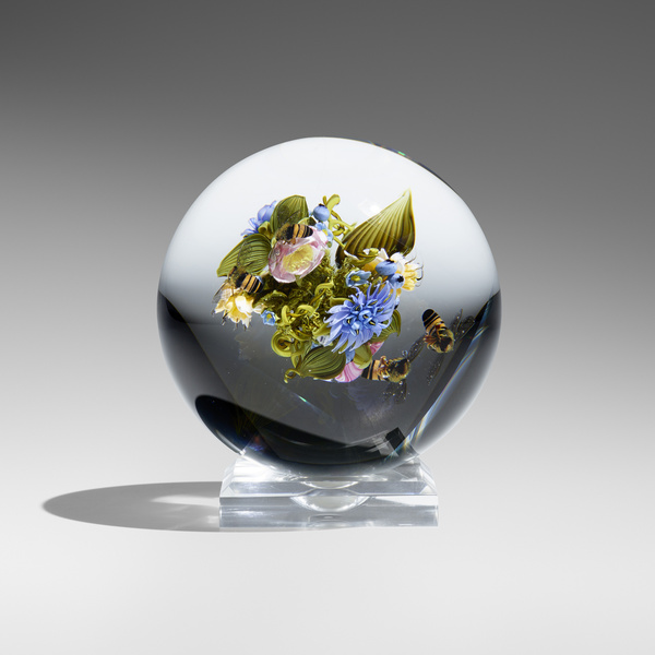 Paul Stankard. Large Botanical orb.