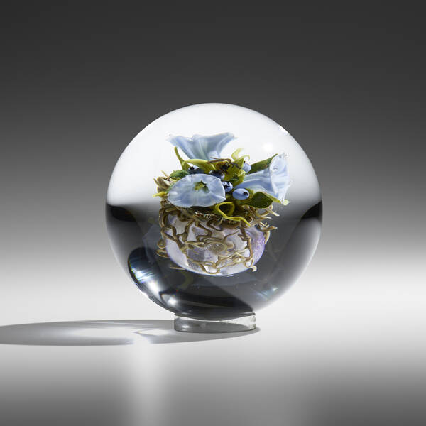 Paul Stankard. Large Botanical orb.