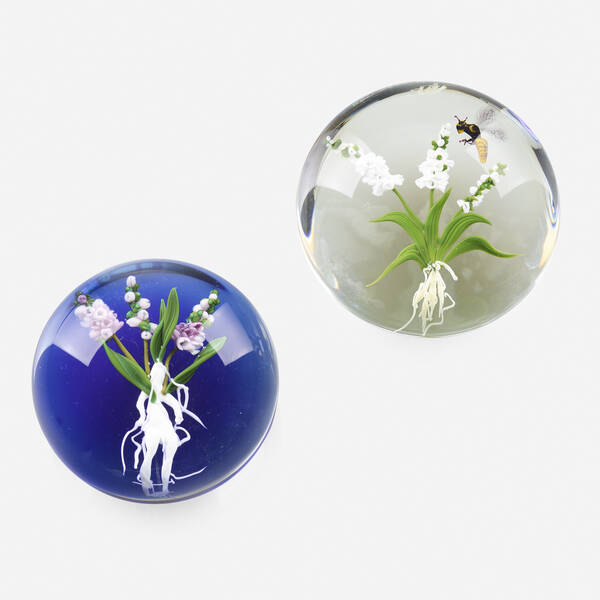 Paul Stankard. paperweights, set of