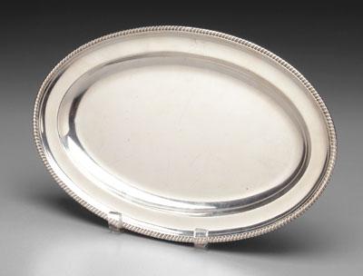 Paul Storr silver tray, oval with