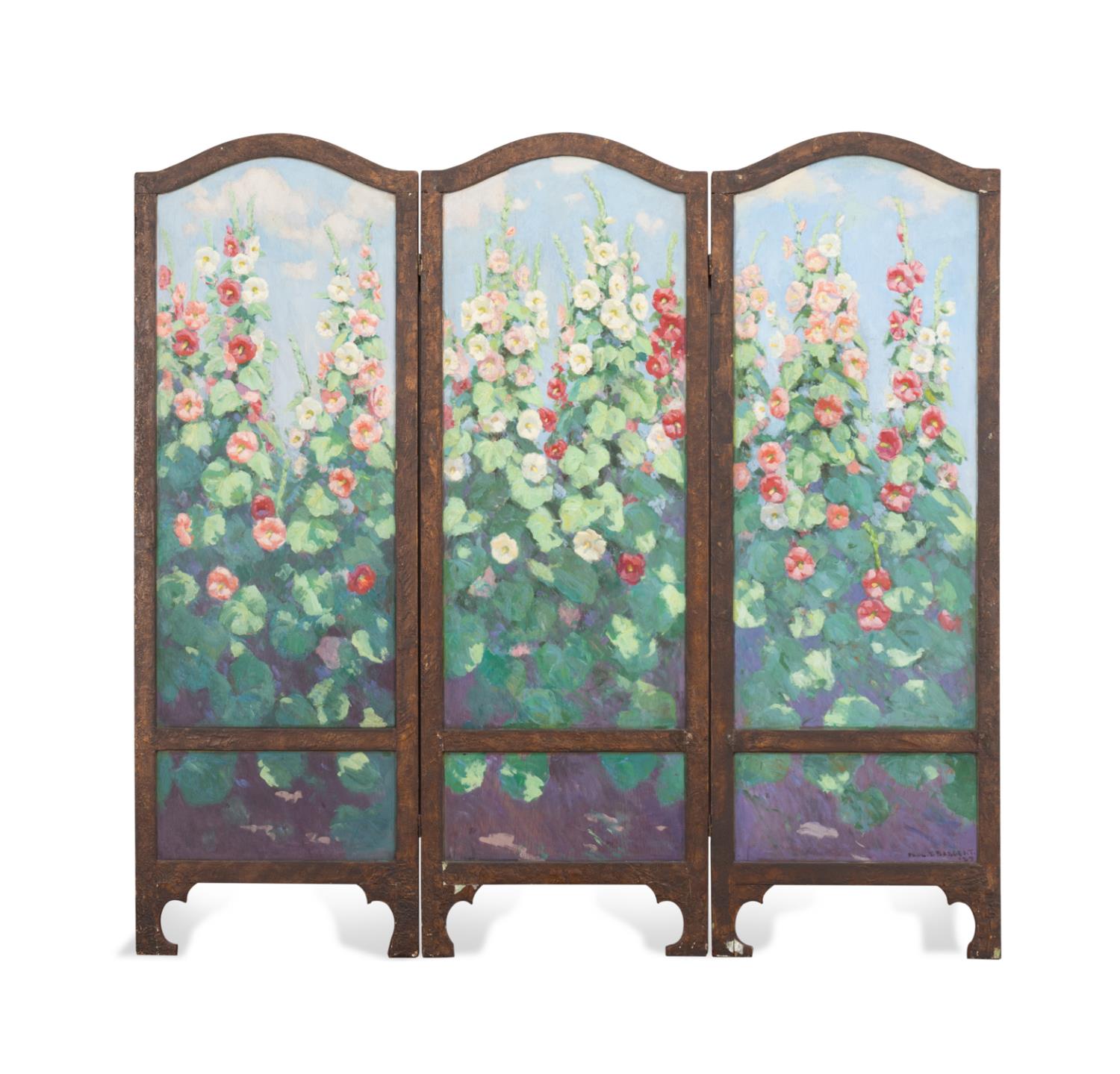 PAUL T. SARGENT 3-PANEL FLORAL