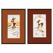 PAUL VIGIL, PAIR OF DEER PAINT