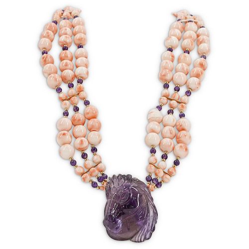 PAULETTE 14K GOLD, CORAL AND