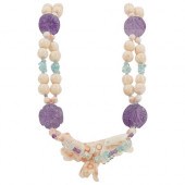 PAULLETE CORAL, AMETHYST AND T