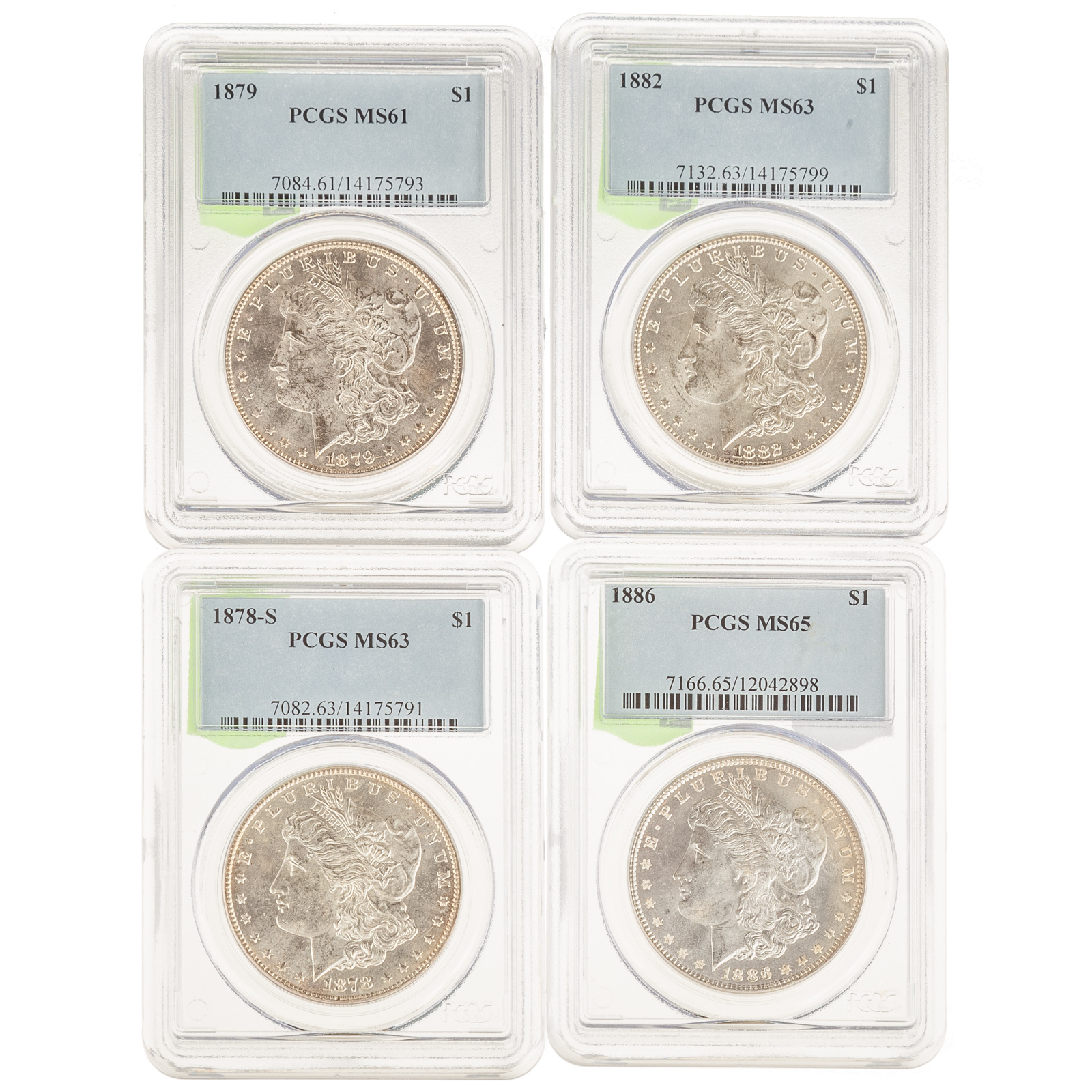 PCGS MORGANS DOLLARS- 3-MS63 &