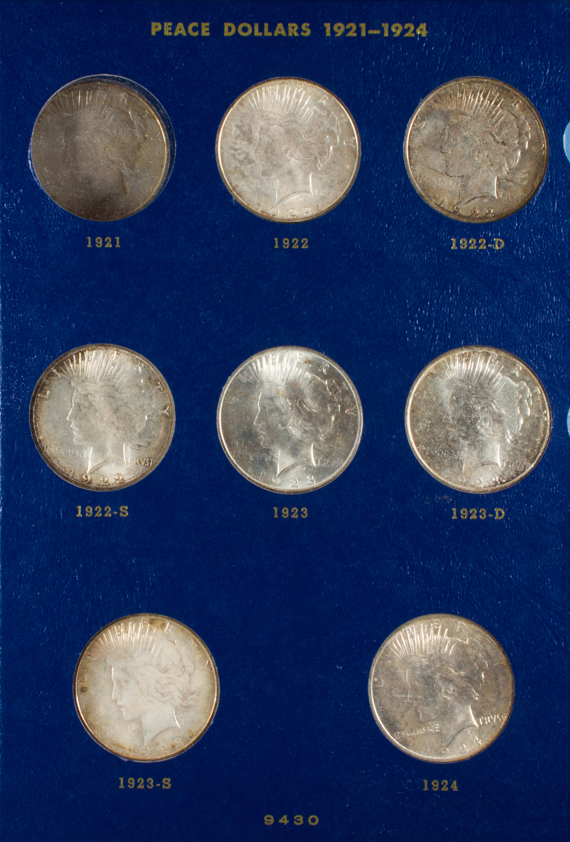 PEACE SILVER DOLLAR COLLECTION 1921