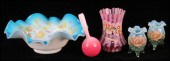 PEACH BLOW GLASS SOCK DARNER.