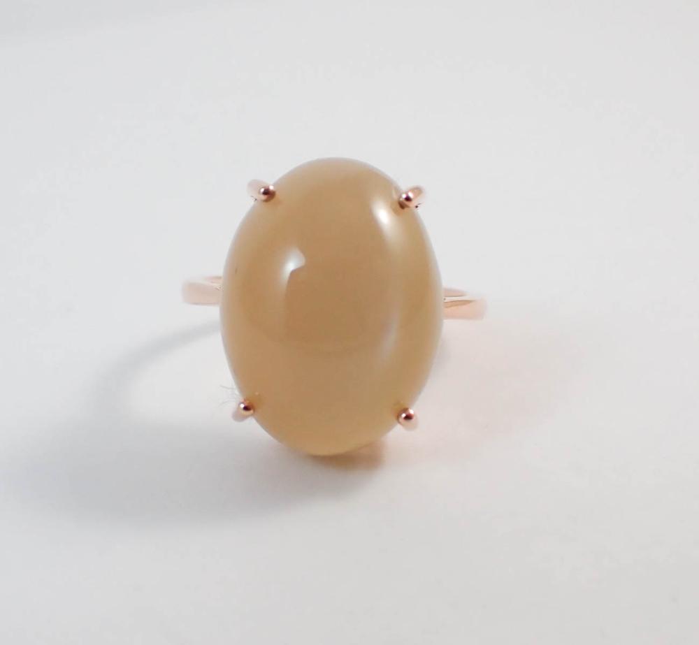 PEACH CAT'S EYE MOONSTONE AND