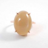 PEACH CAT'S EYE MOONSTONE AND