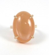 PEACH MOONSTONE CAT'S EYE AND