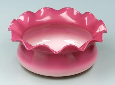 Peachblow bowl, glossy finish,