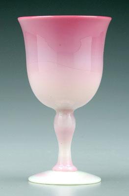 Peachblow goblet, glossy finish,