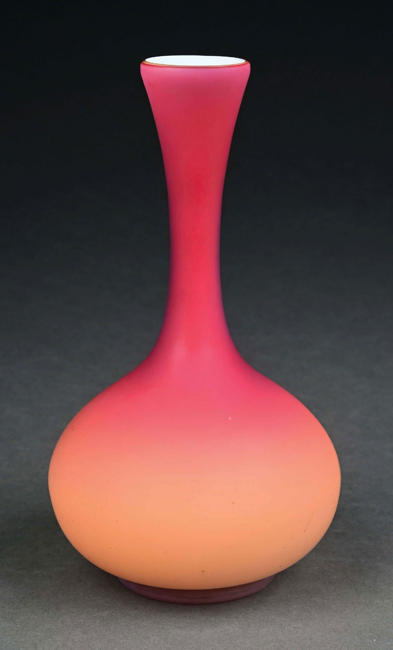 PEACHBLOW ROUND BOTTOM GLASS